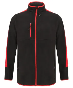 Black/Red - Unisex microfleece jacket