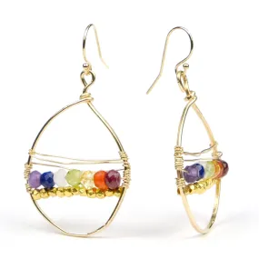 Chakra Earrings with Gold Filled French Ear Wires