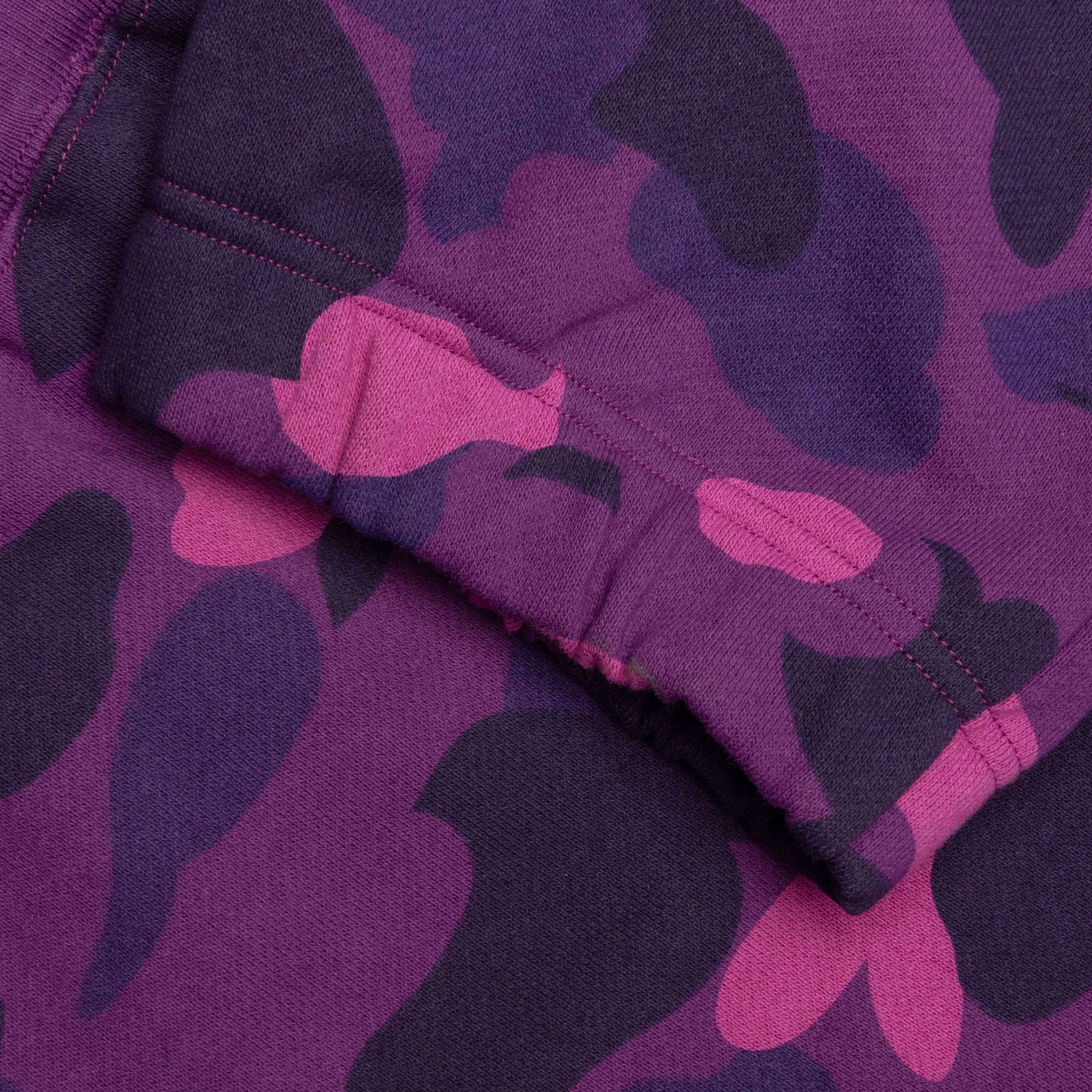 Color Camo Wide Fit Sweat Pants - Purple