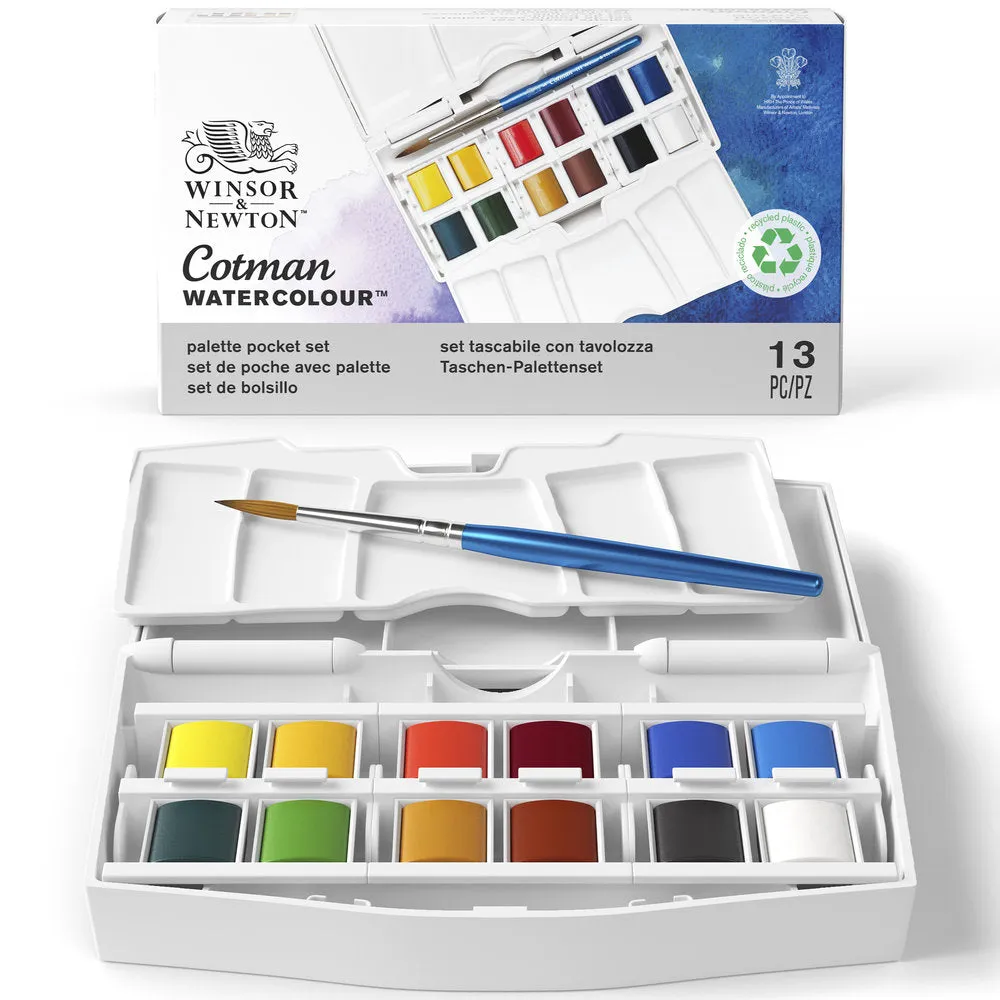 Cotman Watercolours Palette Pocket Set - 12 HP