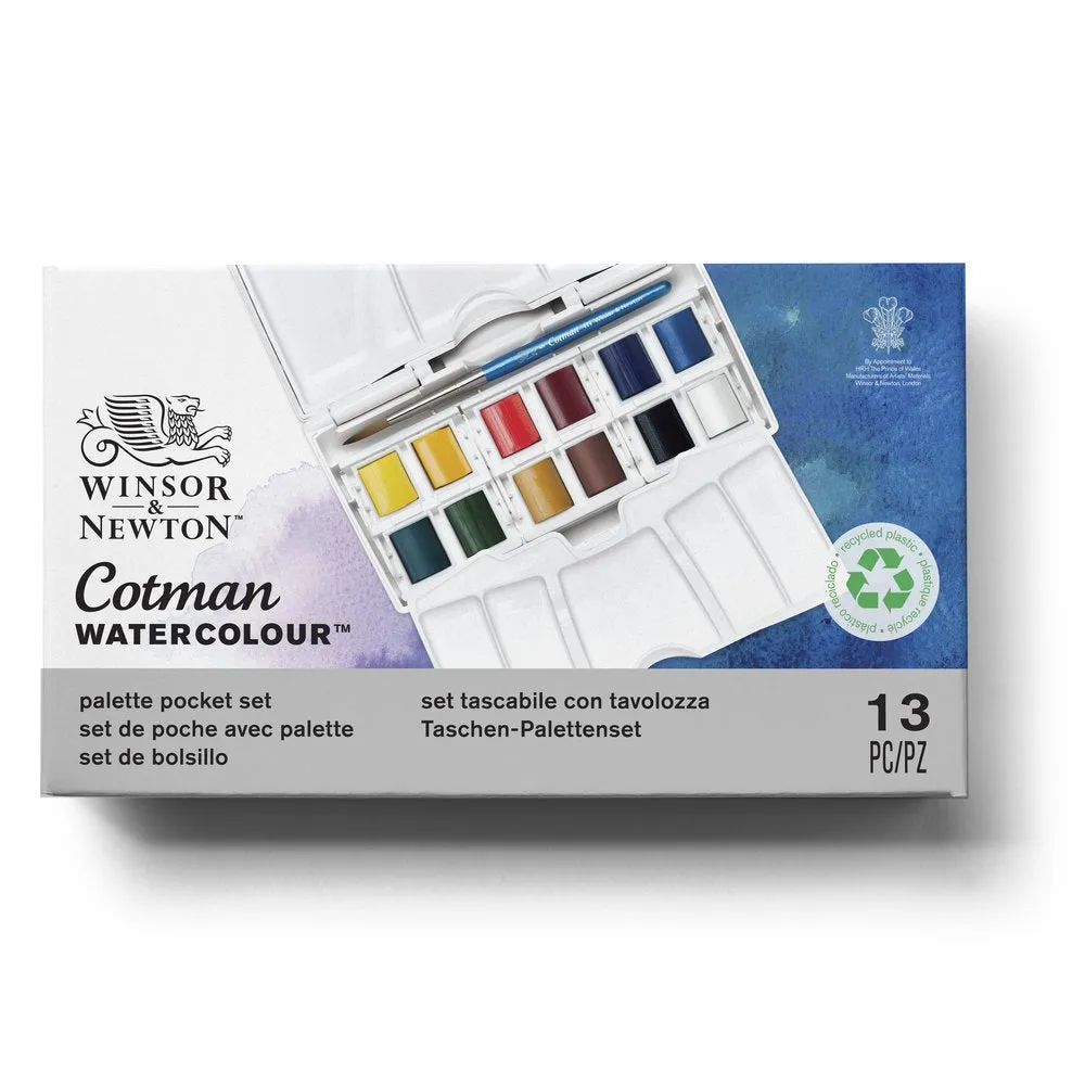 Cotman Watercolours Palette Pocket Set - 12 HP