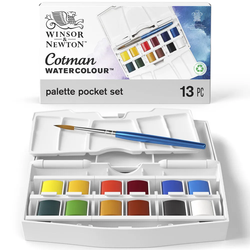 Cotman Watercolours Palette Pocket Set - 12 HP