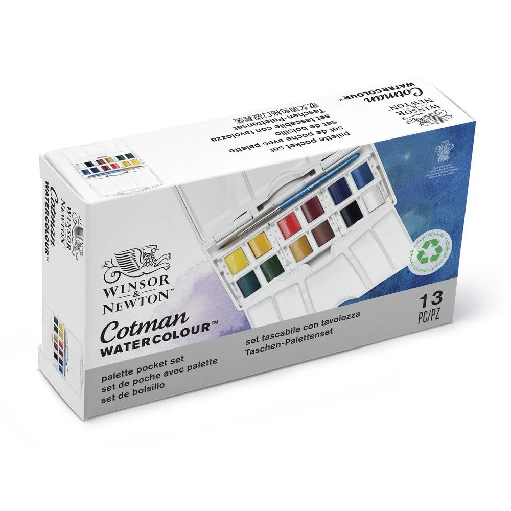 Cotman Watercolours Palette Pocket Set - 12 HP