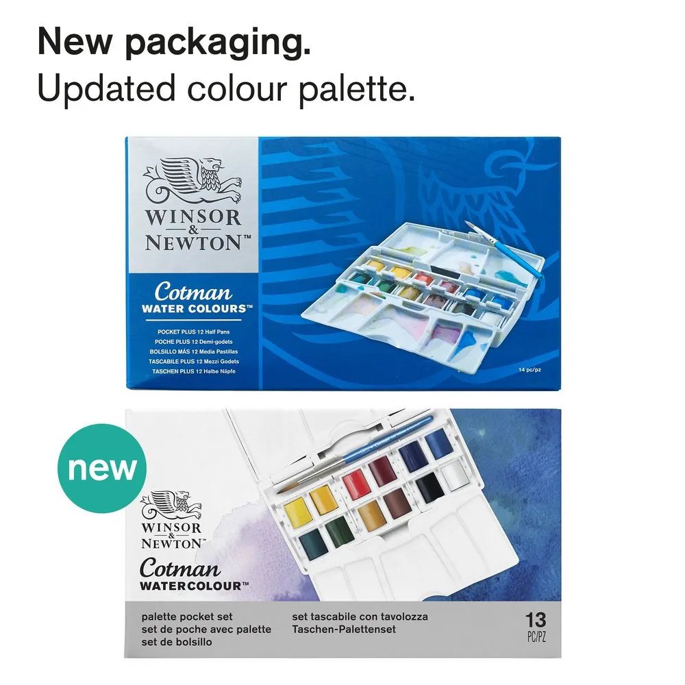 Cotman Watercolours Palette Pocket Set - 12 HP