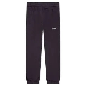 Diag Outline Shorten Sweatpant - Aubergine