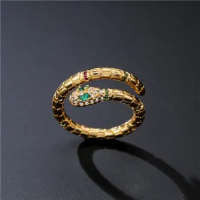 Exquisite Gold Color Snake Ring