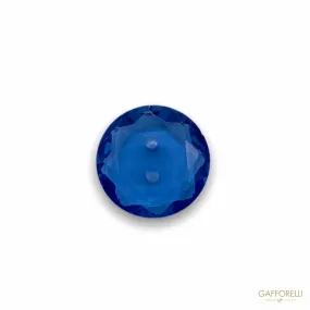 Faceted Buttons in Glass, with 2 Holes - Art. 5285