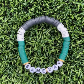 GAMEDAY BRACELET GREEN/WHT GRY/BLACK