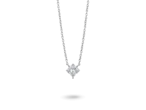 Lab-Grown Diamond 1ct. Princess Cut 14k Gold Pendant | White