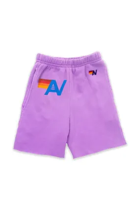 LOGO KIDS SWEATSHORTS - NEON PURPLE