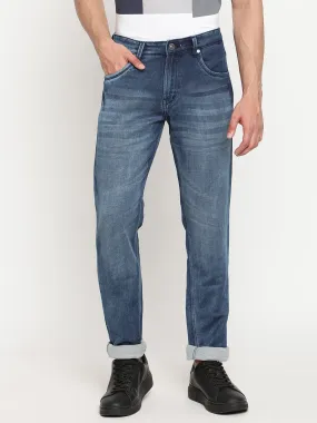 Men's Ultra Narrow fit Heavy Fade Dark Blue  Jeans