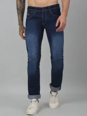 Men's Ultra Narrow fit Heavy Fade Indigo Blue  Jeans