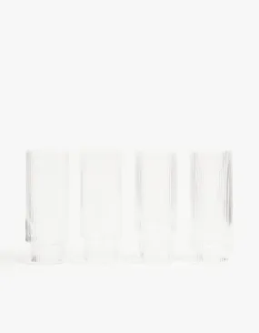 Ripple Long Glass Set Of 4 - Glass